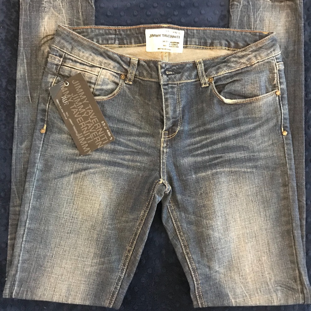 Jimmy Taverniti Distressed Skinny Jean 12/32